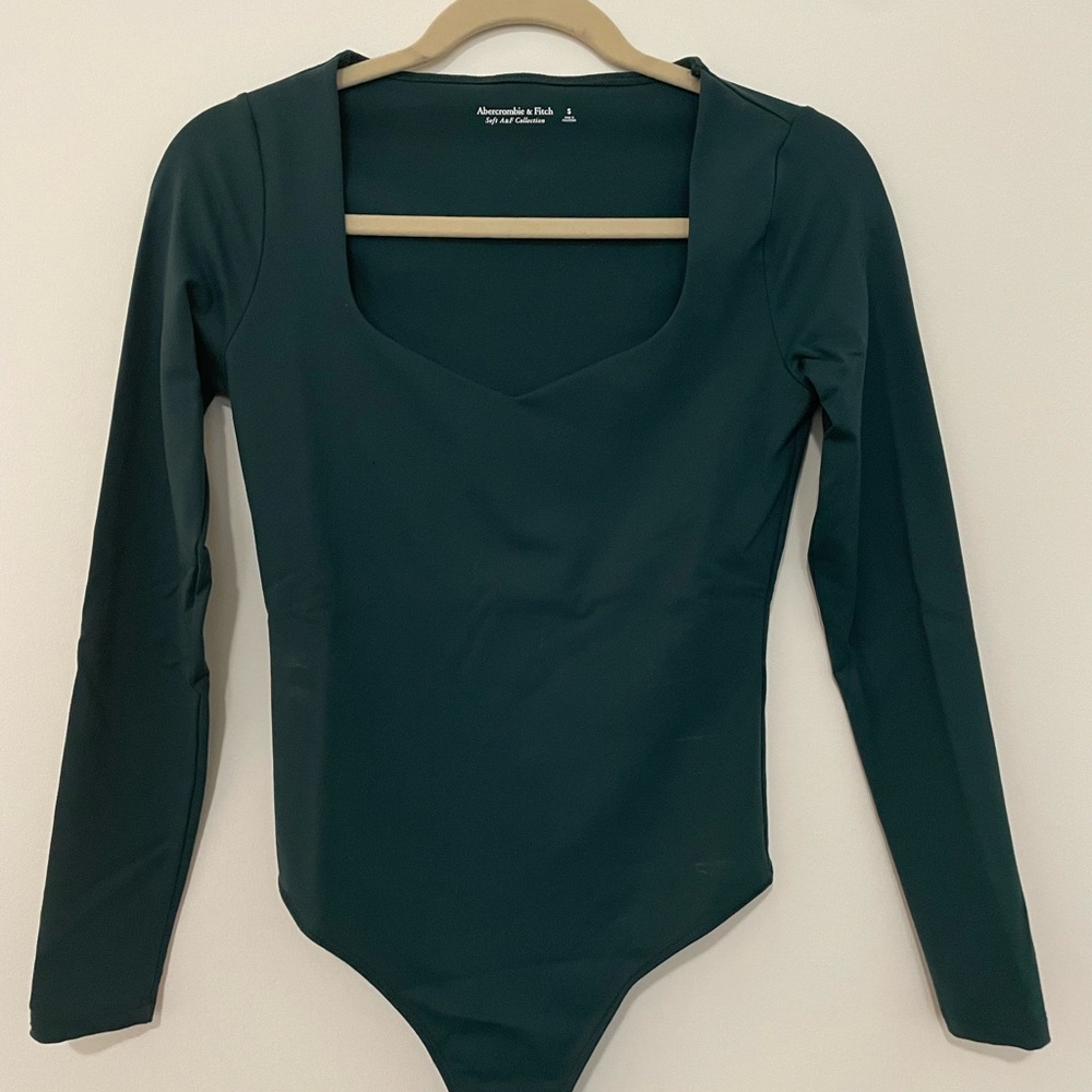 Abercrombie & Fitch, Hunter Green Long Sleeve Bodysuit, S